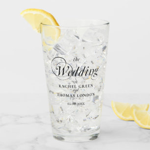Elegant Calligraphy Wedding Glas