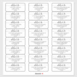 Elegant Calligraphy Wedding Guest Adresetiketten Sticker<br><div class="desc">Wil je je huwelijksuitnodigingsenveloppen verkleden? Deze romantische en elegante adresetiketten zijn de perfecte oplossing! Typ uw persoonlijke gastnamen. Deze gast adresetiketten meten ongeveer 3.75 x 1.5 duim,  zodat zijn zij een beetje kleiner dan standaard 2x4 verschepende etiketten. Ze zijn perfect geschikt voor een A7 bruiloft uitnodigingen enveloppen!</div>