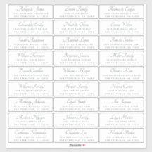Elegant Calligraphy Wedding Guest Adresetiketten