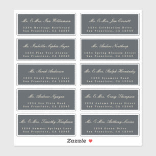 Elegant Calligraphy Wedding Guest Adresetiketten Sticker