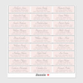 Elegant Calligraphy Wedding Guest Adresetiketten Sticker (Vel)