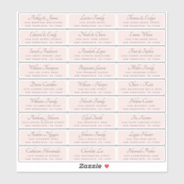 Elegant Calligraphy Wedding Guest Adresetiketten Sticker
