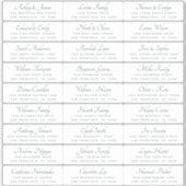 Elegant Calligraphy Wedding Guest Adresetiketten Sticker (Voorkant)