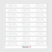 Elegant Calligraphy Wedding Guest Adresetiketten Sticker (Vel)