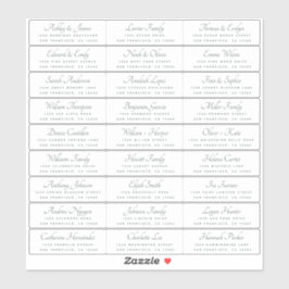 Elegant Calligraphy Wedding Guest Adresetiketten Sticker