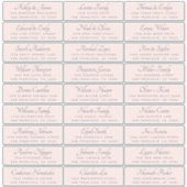 Elegant Calligraphy Wedding Guest Adresetiketten Sticker (Voorkant)
