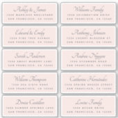 Elegant Calligraphy Wedding Guest Adresetiketten Sticker (Voorkant)
