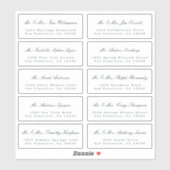 Elegant Calligraphy Wedding Guest Adresetiketten Sticker (Vel)