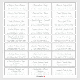 Elegant Calligraphy Wedding Guest Adresetiketten Sticker