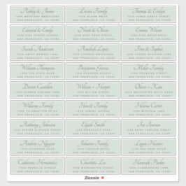 Elegant Calligraphy Wedding Guest Adresetiketten Sticker