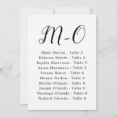 Elegant Calligraphy Wedding Guest door Achternaam Kaart (Voorkant)