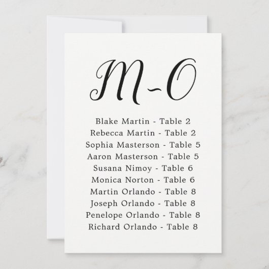 Elegant Calligraphy Wedding Guest door Achternaam  Kaart (Voorkant)