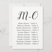Elegant Calligraphy Wedding Guest door Achternaam Kaart (Achterkant)