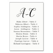 Elegant Calligraphy Wedding Guest door Achternaam Kaart (Achterkant)