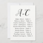 Elegant Calligraphy Wedding Guest door Achternaam Kaart (Voorkant)