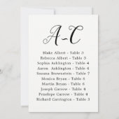Elegant Calligraphy Wedding Guest door Achternaam Kaart (Achterkant)