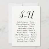 Elegant Calligraphy Wedding Guest op achternaam S~ Kaart (Voorkant)