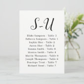Elegant Calligraphy Wedding Guest op achternaam S~ Kaart (Staand voorkant)
