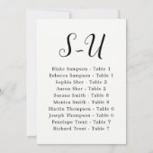 Elegant Calligraphy Wedding Guest op achternaam S~ Kaart (Achterkant)