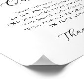 Elegant Calligraphy Wedding Guest Quilt Sign Poster (Hoek)