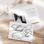 Elegant Calligraphy Wedding Hartelijk dank Bedankkaart