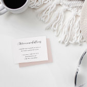 Elegant Calligraphy Wedding Hotel Accommodations Informatiekaartje