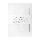 Elegant Calligraphy Wedding Invitation Belly Band Uitnodigingen Wikkel (Voorkant Voorbeeld)