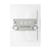 Elegant Calligraphy Wedding Invitation Belly Band Uitnodigingen Wikkel (Voorkant Voorbeeld)