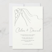 Elegant Calligraphy Wedding Invitation Kaart (Voorkant)