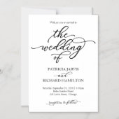 Elegant Calligraphy Wedding Invitation Magnetische Uitnodiging (Voorkant)
