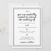 Elegant Calligraphy Wedding Invitations Kaart (Voorkant)