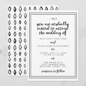 Elegant Calligraphy Wedding Invitations Kaart (Voorkant / Achterkant)