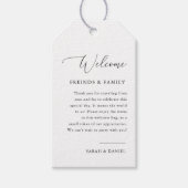Elegant Calligraphy Wedding Kraft Welcome Bag Labe Cadeaulabel (Voorkant)
