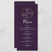 Elegant Calligraphy Wedding Menu (Voorkant / Achterkant)