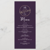 Elegant Calligraphy Wedding Menu (Voorkant)