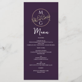 Elegant Calligraphy Wedding Menu