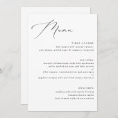 Elegant  Calligraphy Wedding Menu (Voorkant / Achterkant)