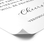 Elegant Calligraphy Wedding Open Bar Sign Poster (Hoek)