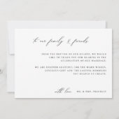 Elegant Calligraphy Wedding Photo Bedankkaart (Achterkant)