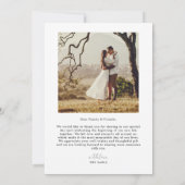 Elegant Calligraphy Wedding Photo Bedankkaart (Achterkant)