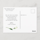 Elegant Calligraphy Wedding Photo Hartelijk dank Briefkaart (Achterkant)