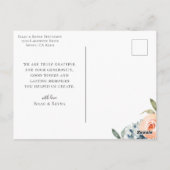 Elegant Calligraphy Wedding Photo Hartelijk dank Briefkaart (Achterkant)