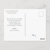 Elegant Calligraphy Wedding Photo Hartelijk dank Briefkaart (Achterkant)