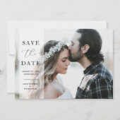 Elegant Calligraphy Wedding Photo Save the date (Voorkant)