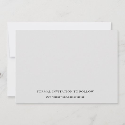 Elegant Calligraphy Wedding Photo Save the date (Achterkant)