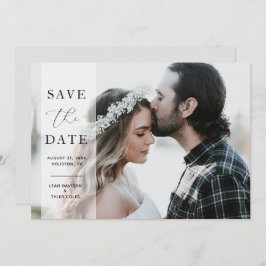 Elegant Calligraphy Wedding Photo Save the date