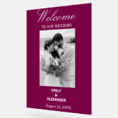 Elegant Calligraphy Wedding Photo Welcome Acryl Bord (Hoek)
