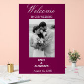 Elegant Calligraphy Wedding Photo Welcome Acryl Bord (Huwelijk)