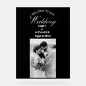 Elegant Calligraphy Wedding Photo Welcome Acryl Bord (Voorkant)