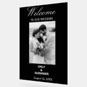 Elegant Calligraphy Wedding Photo Welcome Acryl Bord (Hoek)